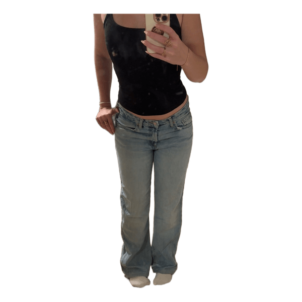 Lyseblå straight leg jeans