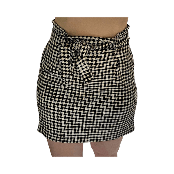 Houndstooth kuviollinen hame
