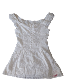 White embroidered summer dress