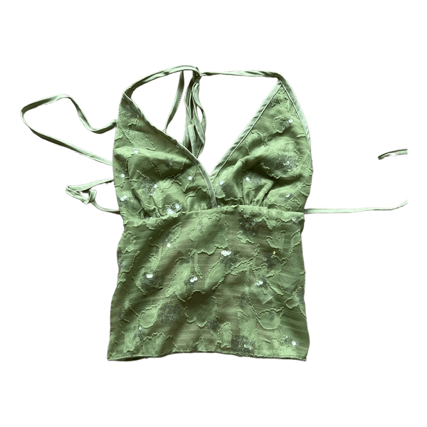 Grøn halterneck top