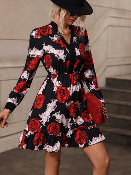 Floral ruffle dress