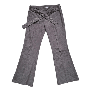 Brown/grey trousers with belt