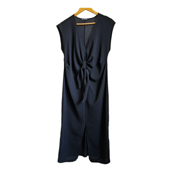 Black midi dress
