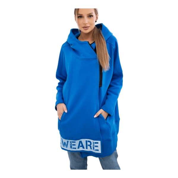 Blue hooded sweatshirt