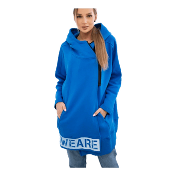 Blue hooded sweatshirt