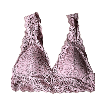 Vaaleanpunainen pitsinen rintaliivi