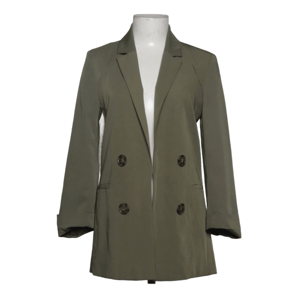 Khaki double-breasted blazer