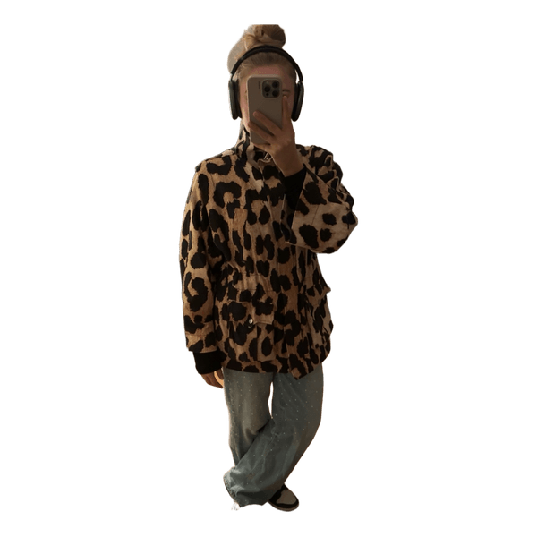 Leopardmønstret jakke