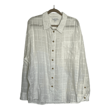 Top Shop White Blouse 40-42 Oversized XL-XXL Boho Cottagecore