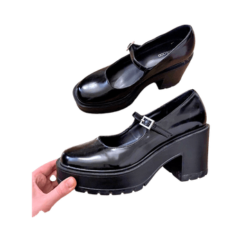 Mustat mary-jane tyyliset korkokengät