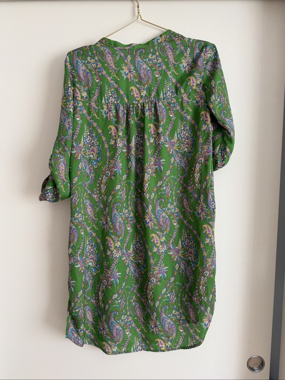 zara green paisley dress ZARA. Amoeba print dress in green tones, size XXL – Hibuy market main image 1