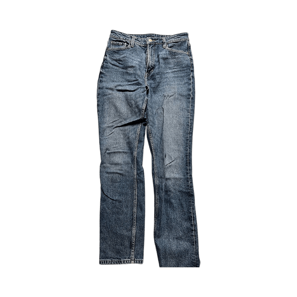 Blue slim straight jeans