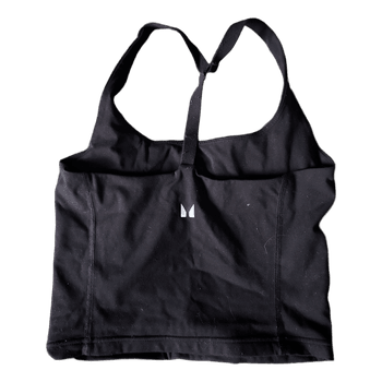 Black crop sports top