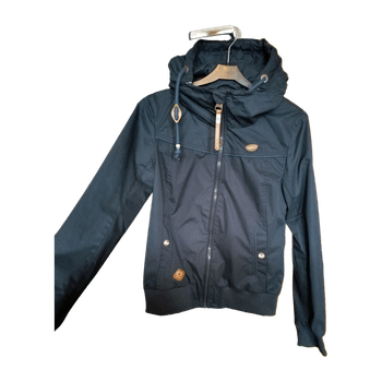 Ohut vuorinen tummansininen kevät/syystakki koko xs coat