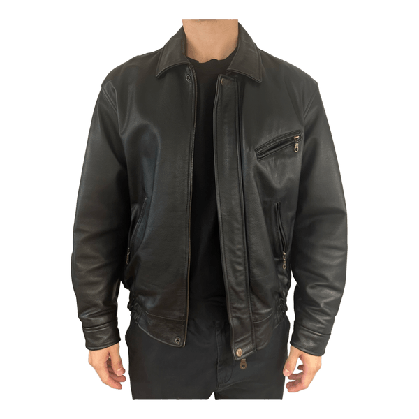 Black leather jacket