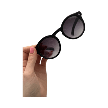 Round black sunglasses