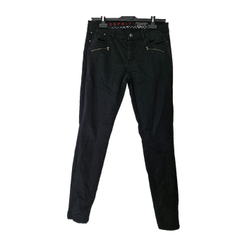 Matalavyötäröiset mustat slim fit housut