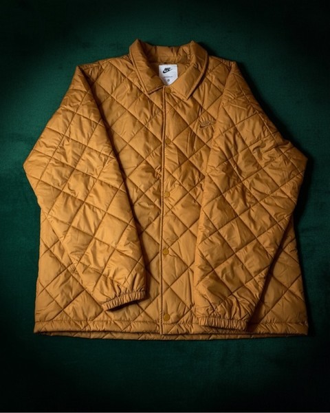 Mustard quilted Nike jacket
