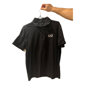 EA7 black polo shirt
