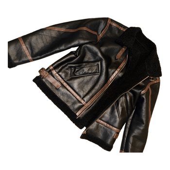 Black faux leather jacket