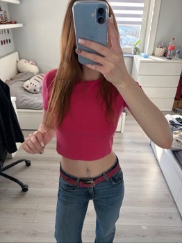 Pink Zara crop top