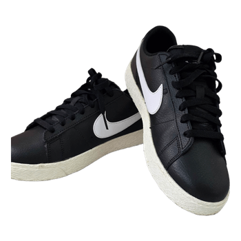 Nike Blazer Low 77 Black Leather Sneakers - Size 38