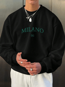 Milan text long sleeve sweatshirt