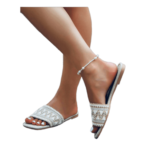 Beige flade sandaler