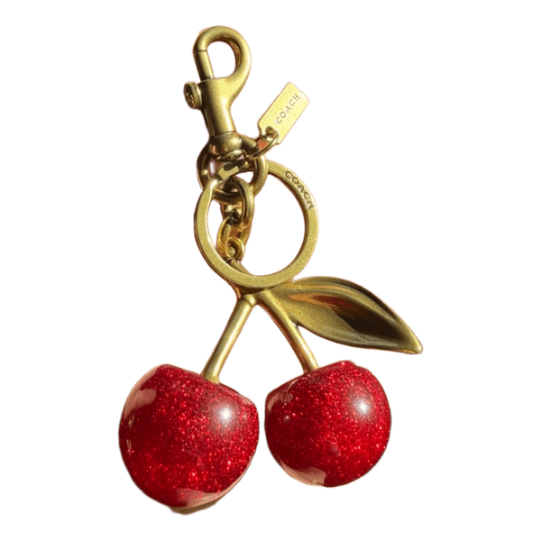 Coach cherry keychain