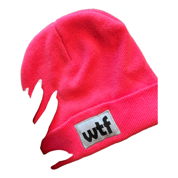 Neonpink strikket beanie