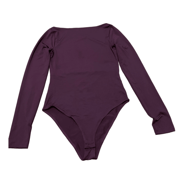 Burgundy long sleeve bodysuit