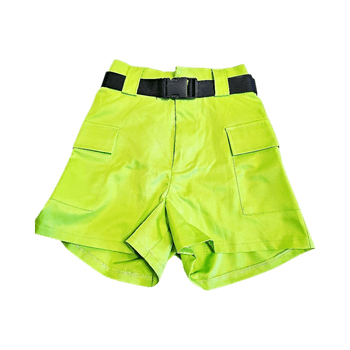 CROPP neonvihreät cargo-tyyliset shortsit vyöllä – koko S/M