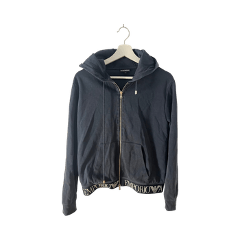Logo band zip hoodie set