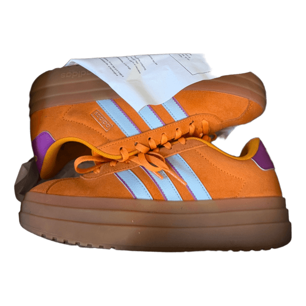 Orange adidas platform sneakers