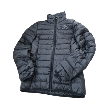 Mustav puffer-takki