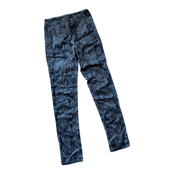 Grey snakeskin print jeans