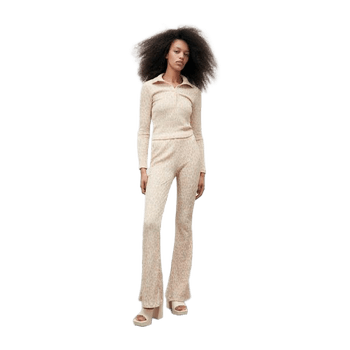 Flare Jacquard Trousers