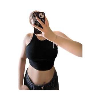 Fsbn Sister black ribbed top