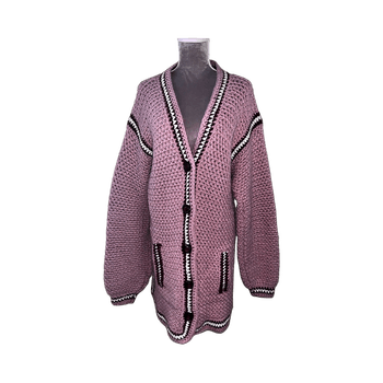 Pink Knitted Cardigan Handmade