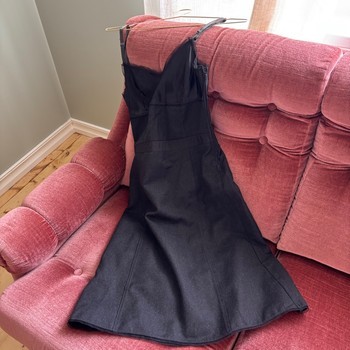 Luxurious black wool dress