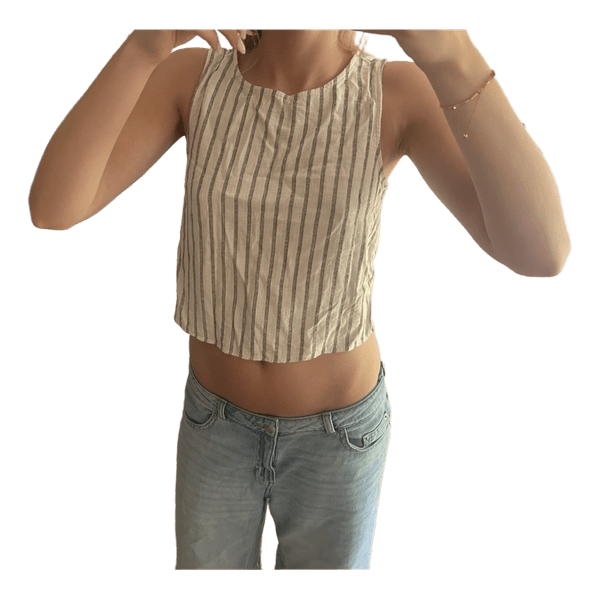 Stribet crop top