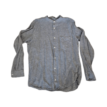 MUJI ruudullinen pellavapaita napeilla M/L