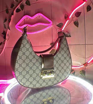 Elegant Monogram hobo shoulder bag