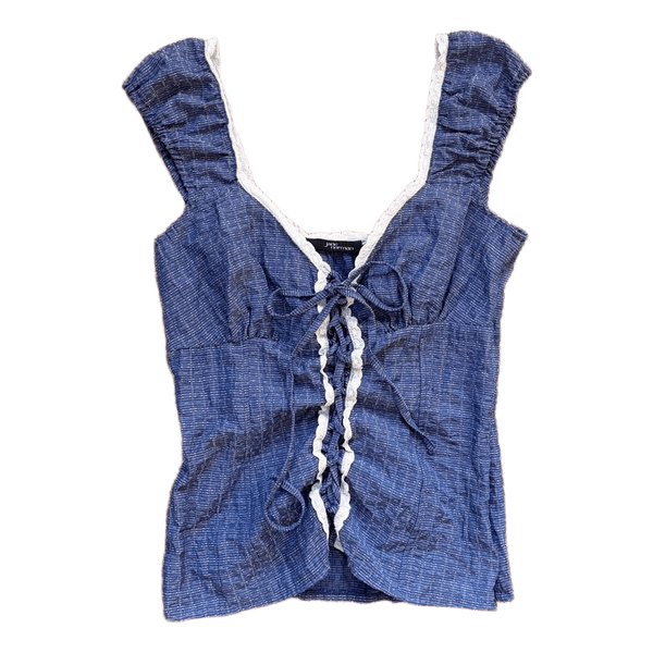 Jane Norman blue sleeveless top