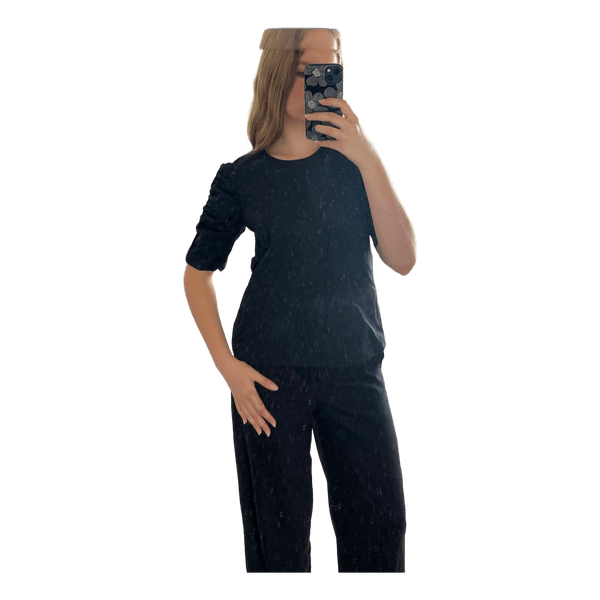 Sort top med pufærmer H&M