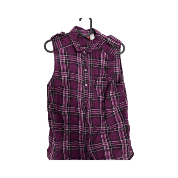 Lila ruudullinen toppi