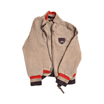 Grey zip-up jacket kids