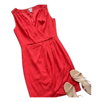 Stunning H&M red draped dress (36).
