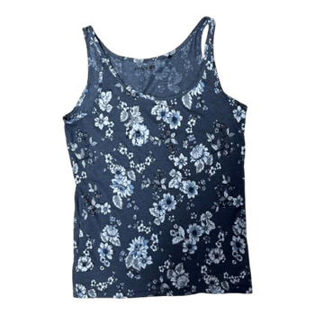 Grey floral tank top