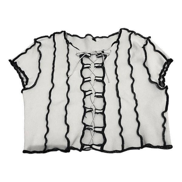 White cotton crop top